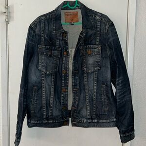 True Religion Jean Jacket Size 2XL Skull